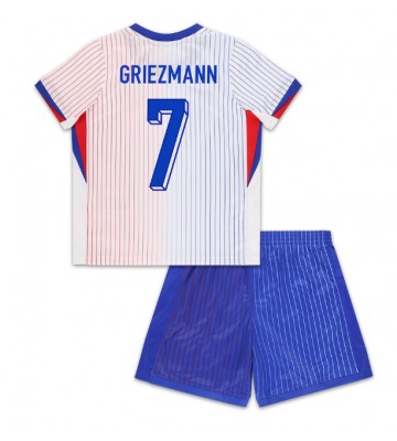 Frankrike Antoine Griezmann #7 Bortaställ Barn EM 2024 Kortärmad (+ Korta byxor)